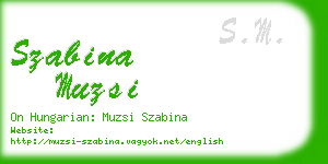 szabina muzsi business card